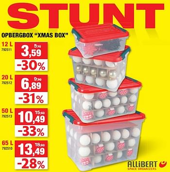 Promoties Opbergbox xmas box - Allibert - Geldig van 05/12/2018 tot 16/12/2018 bij Hubo