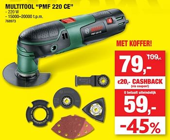 Promoties Bosch multitool pmf 220 ce - Bosch - Geldig van 05/12/2018 tot 16/12/2018 bij Hubo