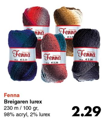 Promoties Breigaren lurex - Fenna - Geldig van 03/12/2018 tot 15/12/2018 bij Wibra