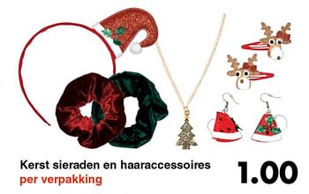 Promoties Kerst sieraden en haaraccessoires - Huismerk - Wibra - Geldig van 03/12/2018 tot 15/12/2018 bij Wibra