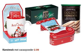 Promoties Kerstmok met cacaopoeder - Huismerk - Wibra - Geldig van 03/12/2018 tot 15/12/2018 bij Wibra
