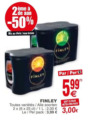 Promotions Finley toutes variétés - alle soorten - Finley - Valide de 04/12/2018 à 10/12/2018 chez Cora