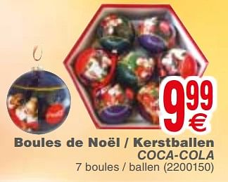 Promoties Boules de noël - kerstballen coca-cola - Huismerk - Cora - Geldig van 04/12/2018 tot 17/12/2018 bij Cora