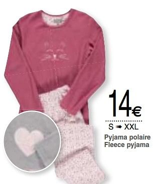 Promotions Pyjama polaire fleece pyjama - Produit maison - Cora - Valide de 04/12/2018 à 17/12/2018 chez Cora