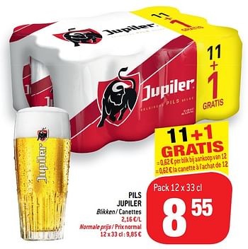 Promotions Pils jupiler blikken - canettes - Jupiler - Valide de 05/12/2018 à 11/12/2018 chez Match