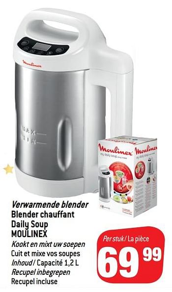 Promoties Moulinex verwarmende blender blender chauffant daily soup - Moulinex - Geldig van 05/12/2018 tot 11/12/2018 bij Match