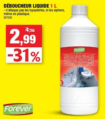 Promoties Déboucheur liquide - Forever - Geldig van 05/12/2018 tot 16/12/2018 bij Hubo