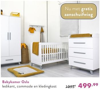 Promoties Babykamer oslo ledikant, commode en kledingkast - Huismerk - Baby & Tiener Megastore - Geldig van 03/12/2018 tot 08/12/2018 bij Baby & Tiener Megastore