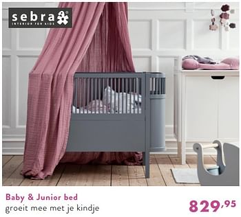 Promoties Baby + junior bed groeit mee met je kindje - Sebra - Geldig van 03/12/2018 tot 08/12/2018 bij Baby & Tiener Megastore