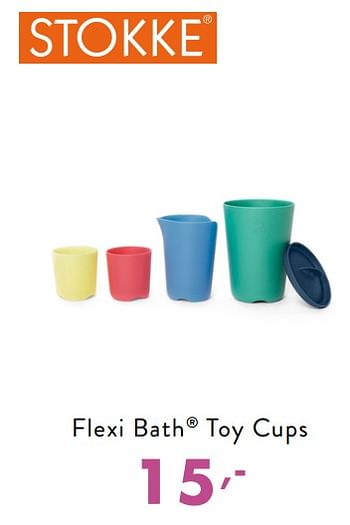 Promoties Flexi bath toy cups - Stokke - Geldig van 03/12/2018 tot 08/12/2018 bij Baby & Tiener Megastore