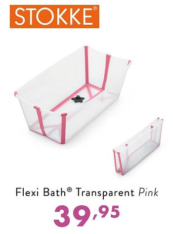 Promoties Flexi bath transparent pink - Stokke - Geldig van 03/12/2018 tot 08/12/2018 bij Baby & Tiener Megastore