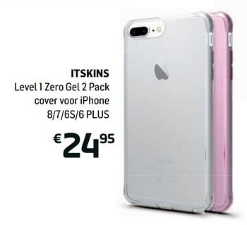 Promotions Itskins level 1 zero gel 2 pack cover voor iphone 8-7-6s-6 plus - ITSkins - Valide de 04/12/2018 à 02/01/2019 chez Base