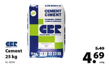 Promoties Cement - CBR - Geldig van 05/12/2018 tot 17/12/2018 bij Gamma