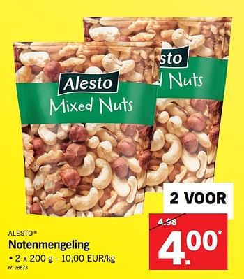 Promoties Notenmengeling - Alesto - Geldig van 10/12/2018 tot 15/12/2018 bij Lidl