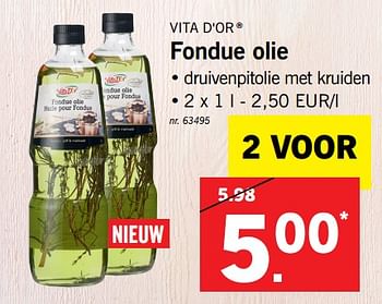 Promoties Fondue olie - Vita D'or - Geldig van 10/12/2018 tot 15/12/2018 bij Lidl