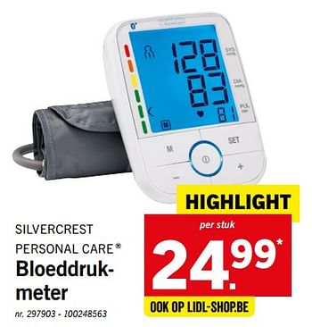 Promoties Silvercrest bloeddrukmeter - SilverCrest - Geldig van 10/12/2018 tot 15/12/2018 bij Lidl