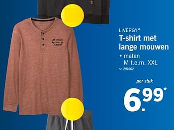 Promoties T-shirt met lange mouwen - Livergy - Geldig van 10/12/2018 tot 15/12/2018 bij Lidl