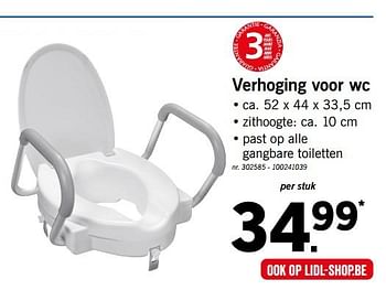 Promoties Verhoging voor wc - Huismerk - Lidl - Geldig van 10/12/2018 tot 15/12/2018 bij Lidl