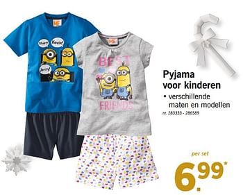 Promoties Pyjama voor kinderen - Huismerk - Lidl - Geldig van 10/12/2018 tot 15/12/2018 bij Lidl