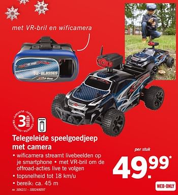 Promoties Telegeleide speelgoedjeep met camera - Huismerk - Lidl - Geldig van 10/12/2018 tot 15/12/2018 bij Lidl