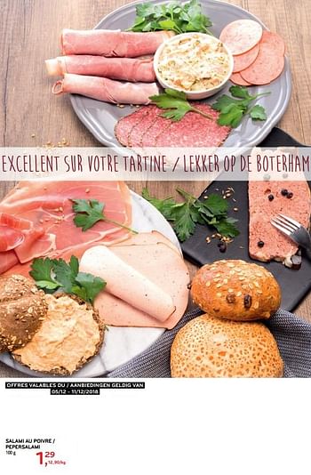 Promotions Salami au poivre - Produit maison - Alvo - Valide de 05/12/2018 à 11/12/2018 chez Alvo
