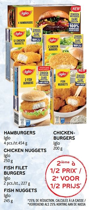 Promotions Hamburgers iglo - Iglo - Valide de 05/12/2018 à 18/12/2018 chez Alvo