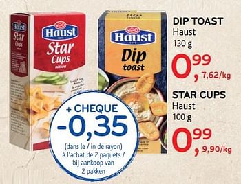 Promotions Dip toast haust - Haust - Valide de 05/12/2018 à 18/12/2018 chez Alvo