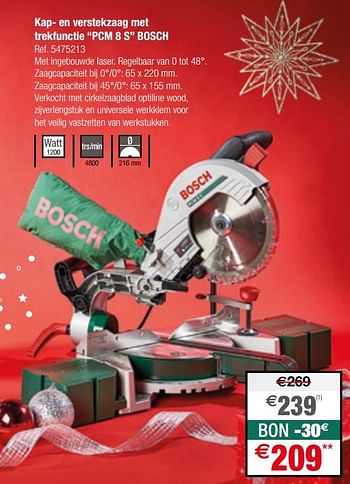 Promotions Kap- en verstekzaag met trekfunctie pcm 8 s bosch - Bosch - Valide de 12/12/2018 à 31/12/2018 chez Brico
