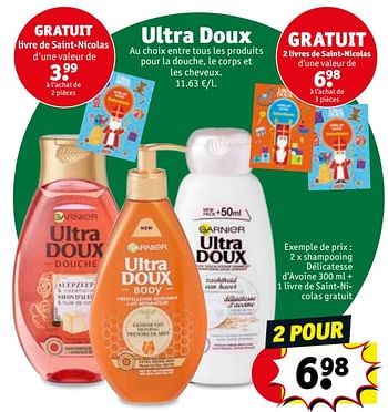 Promotions Shampooing délicatesse d`avoine + 1 livre de saint-nicolas gratuit - Garnier - Valide de 04/12/2018 à 09/12/2018 chez Kruidvat