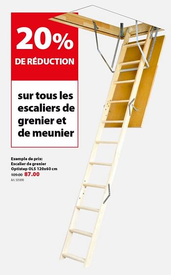 Promotions Escalier de grenier optistep ols - Optistep - Valide de 05/12/2018 à 17/12/2018 chez Gamma