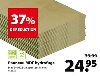 Promoties Panneau mdf hydrofuge - Huismerk - Gamma - Geldig van 05/12/2018 tot 17/12/2018 bij Gamma