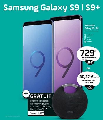 Promotions Samsung galaxy s9+ - Samsung - Valide de 04/12/2018 à 02/01/2019 chez Base