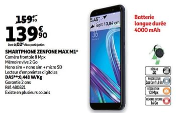 Promotions Asus smartphone zenfone max m1 - Asus - Valide de 28/11/2018 à 24/12/2018 chez Auchan Ronq