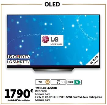 Promotions Tv oled lg 55b8 - LG - Valide de 28/11/2018 à 24/12/2018 chez Auchan Ronq