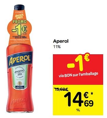 Promoties Aperol - Aperol - Geldig van 05/12/2018 tot 10/12/2018 bij Carrefour