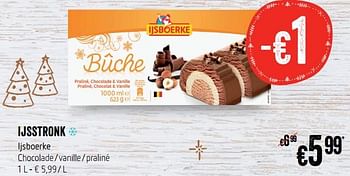 Promoties Ijsstronk ijsboerke chocolade-vanille-praliné - Ijsboerke - Geldig van 06/12/2018 tot 12/12/2018 bij Delhaize