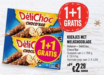 Promoties Koekjes met melkchocolade delacre - Delacre - Geldig van 06/12/2018 tot 12/12/2018 bij Delhaize
