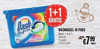 Promoties Wasmiddel in pods dash - Dash - Geldig van 06/12/2018 tot 12/12/2018 bij Delhaize