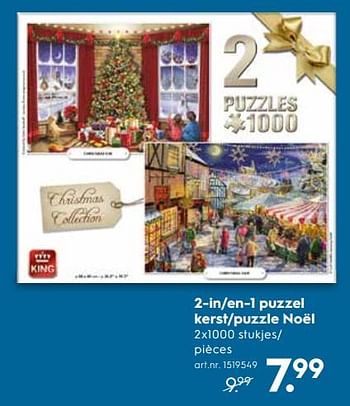 Promotions 2-in-en-1 puzzel kerst-puzzle noël - King - Valide de 05/12/2018 à 11/12/2018 chez Blokker