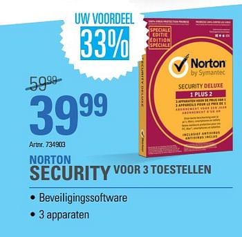 Promoties Norton security voor 3 toestellen - Norton - Geldig van 06/12/2018 tot 31/12/2018 bij Auva