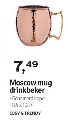 Promoties Moscow mug drinkbeker - Cosy & Trendy - Geldig van 03/12/2018 tot 31/12/2018 bij Selexion