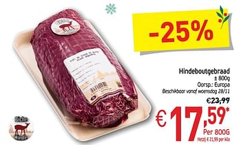 Promoties Hindeboutgebraad - Huismerk - Intermarche - Geldig van 27/11/2018 tot 31/12/2018 bij Intermarche