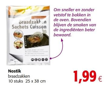 Promoties Nostik braadzakken - Nostik - Geldig van 05/12/2018 tot 18/12/2018 bij Colruyt
