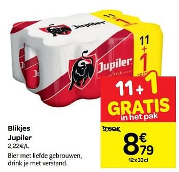 Promoties Blikjes jupiler - Jupiler - Geldig van 05/12/2018 tot 10/12/2018 bij Carrefour