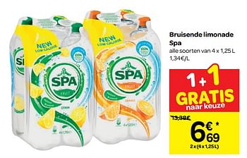 Promoties Bruisende limonade spa - Spa - Geldig van 05/12/2018 tot 10/12/2018 bij Carrefour