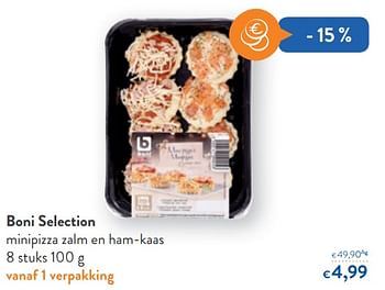 Promotions Boni selection minipizza zalm en ham-kaas - Boni - Valide de 05/12/2018 à 13/12/2018 chez OKay