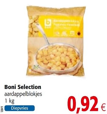 Promotions Boni selection aardappelblokjes - Boni - Valide de 05/12/2018 à 18/12/2018 chez Colruyt