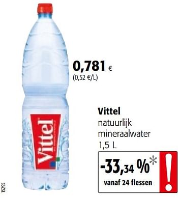 Promoties Vittel natuurlijk mineraalwater - Vittel - Geldig van 05/12/2018 tot 18/12/2018 bij Colruyt