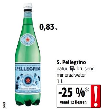Promoties S. pellegrino natuurlijk bruisend mineraalwater - S. Pellegrino - Geldig van 05/12/2018 tot 18/12/2018 bij Colruyt