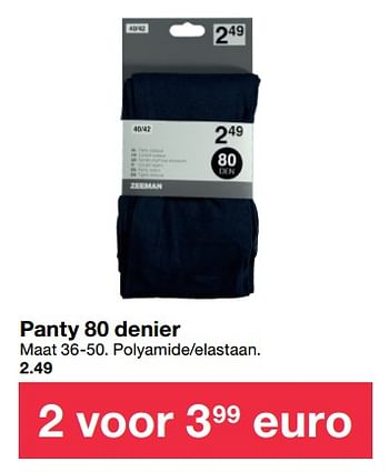 Zeeman dames Panty's